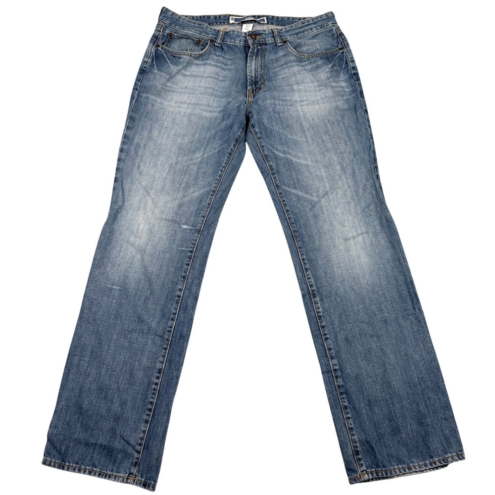 Gap Mens Y2K Straight Fit Jeans Medium Wash Blue Denim 36x34 Classic Pants